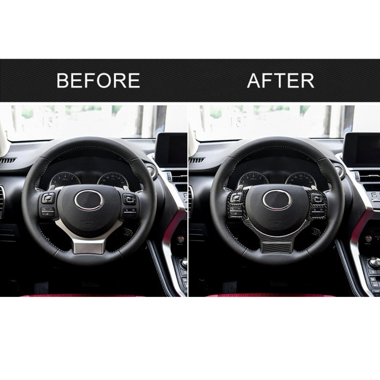 4 in 1 Car Carbon Fiber Steering Wheel Button Decorative Sticker for Lexus IS250 NX200 200t 300h, Left and Right Drive Universal, For Lexus IS250 NX200 200t 300h