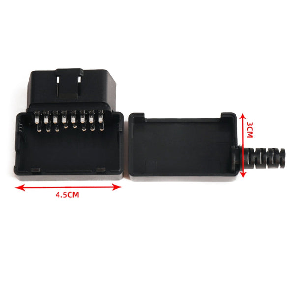 16PIN Car OBD 2 Male Connector OBD Plug + Case + SR