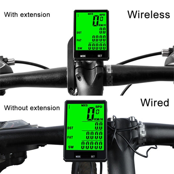 2.8 inch English Wireless Waterproof Cycle Computer LCD Odometer Speedometer