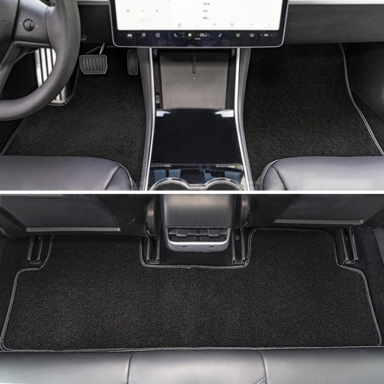 3 in 1 Car Velvet Foot Mat for Tesla Model 3 before 2021, for Tesla Model 3 before 2021
