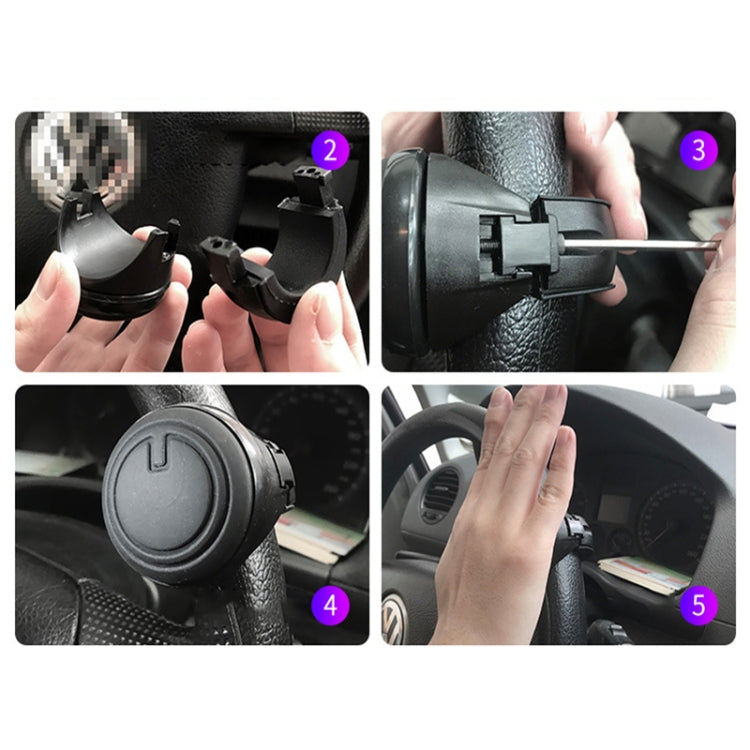 3R Car Universal Steering Wheel Spinner Knob Auxiliary Booster Aid Control Handle Auto Spinner Knob Ball, 3R-2251