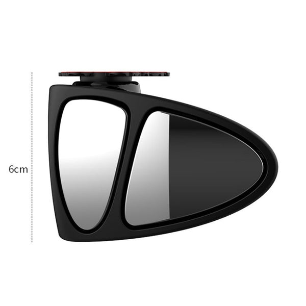 3R-146 3 in 1 Car Rearview Auxiliary Blind Spot Mirror Rear View 146 Front Wheel Mirror for Right Side, 3 in 1 Black Right