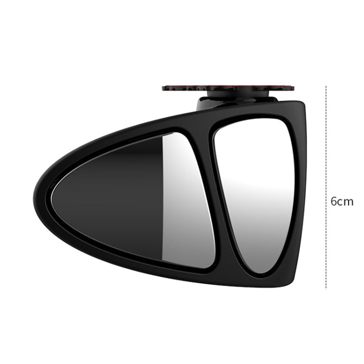 3R-151 3 in 1 Car Rearview Auxiliary Blind Spot Mirror Rear View 146 Front Wheel Mirror for Left Side, 3 in 1 Black Left