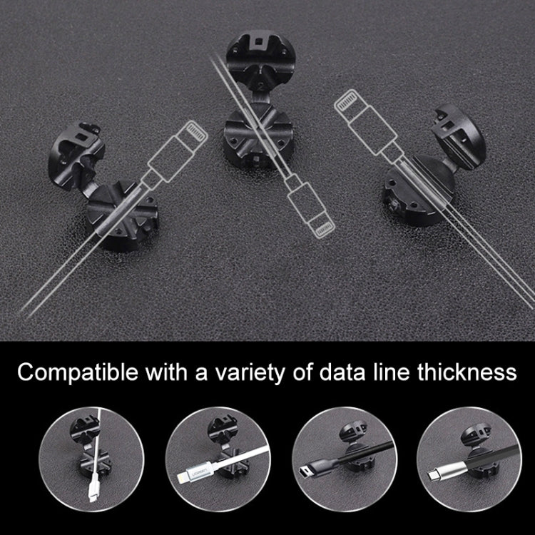 Car Carbon Fiber Magnetic Clamp Cable Storage Box Creative Desktop Hub Organizer