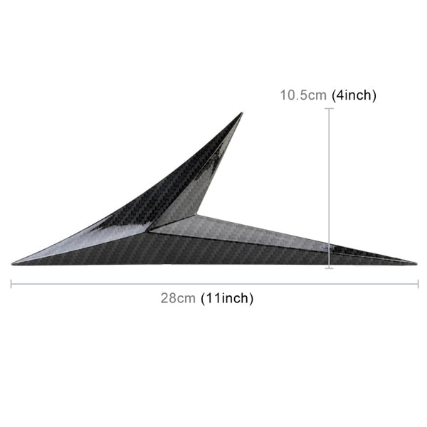 Modified Fender Side Wing Sticker Blade Side Shark Gill Car Body Decorative Sticker for Honda 10th Generation Civic, Carbon Fiber