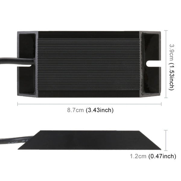 2 PCS 1156 / BAU15S DC12V 50W 6 Ohms Turn Signal / Reversing Light / Brake Light Split Dual Resistance Decoder
