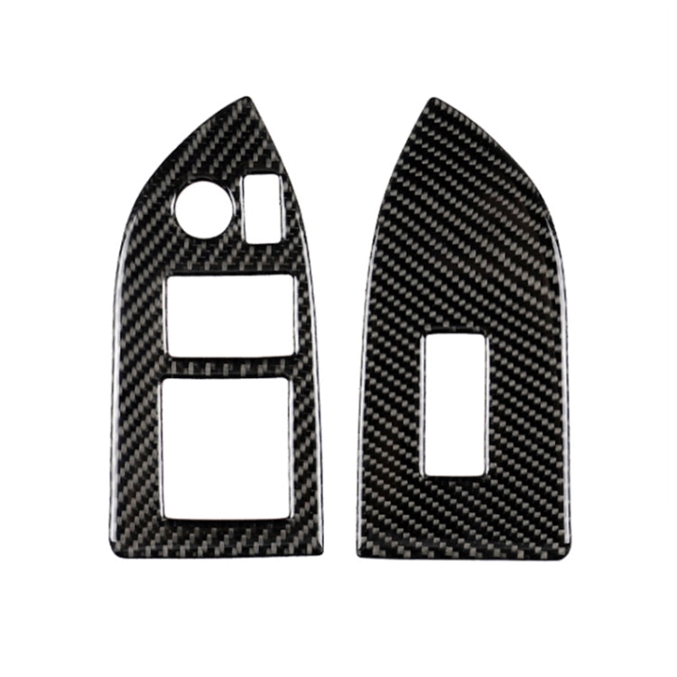 Car Carbon Fiber Window Glass Lifting Panel Decorative Sticker for Subaru BRZ / Toyota 86 2013-2017, Left Drive