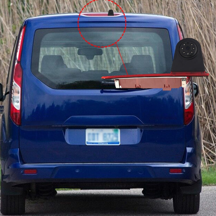 PZ477 Car Waterproof 170 Degree Brake Light View Camera + 7 inch Rearview Monitor for Ford Transit Custom