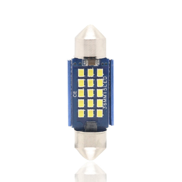 2pcs 36mm DC12-24V / 1W / 6000K / 60LM 15LEDs SMD Car Reading Lamp Dome Light