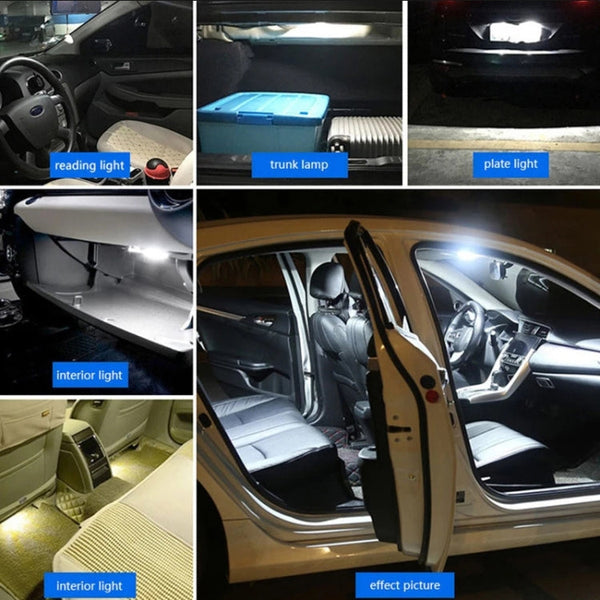 2pcs 36mm DC12-24V / 1W / 6000K / 60LM 15LEDs SMD Car Reading Lamp Dome Light