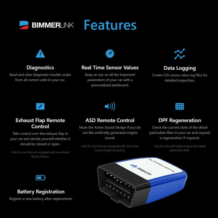 Vgate VLINKER BM V2.2 Bluetooth 3.0 Android Phone Car OBD Fault Diagnosis Detector
