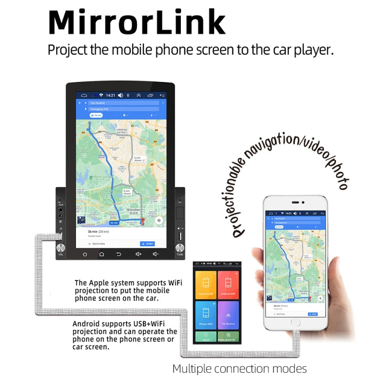 D110 Car Android Navigation Machine Support Mobile Phone Interconnection / Steering Wheel Control