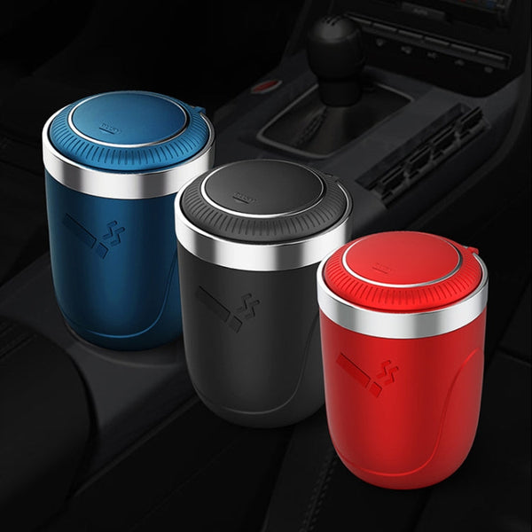 Portable Car Stainless Steel Liner Cigarette Ashtray with Light