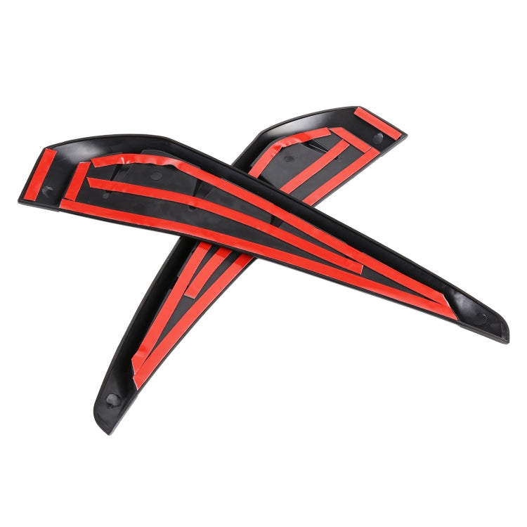 2 PCS Car Soft Silicone Decorative Sticker Outside Sticker, Bright Black