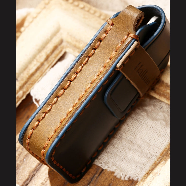 Hallmo Car Cowhide Leather Key Protective Cover Key Case for Mitsubishi Outlander, For Mitsubishi Outlander