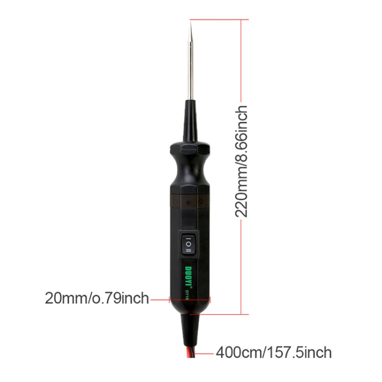 DUOYI DY18 Car Circuit Tester Probe Diagnostic Tool 12V 24V Current Voltmeter, DY18