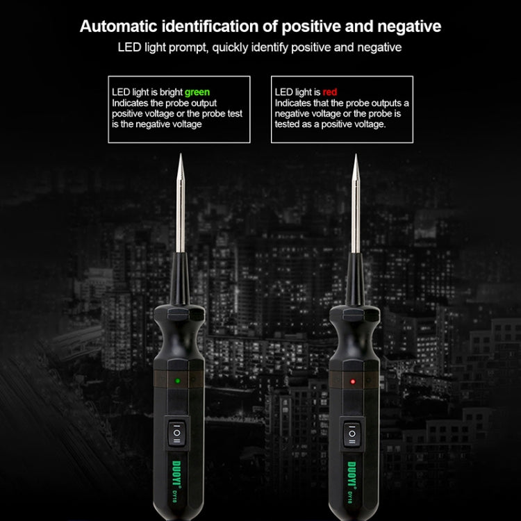 DUOYI DY18 Car Circuit Tester Probe Diagnostic Tool 12V 24V Current Voltmeter, DY18
