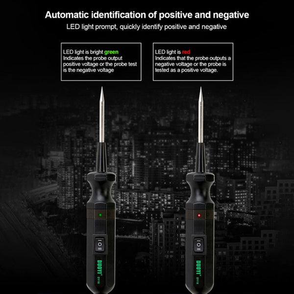 DUOYI DY18 Car Circuit Tester Probe Diagnostic Tool 12V 24V Current Voltmeter, DY18
