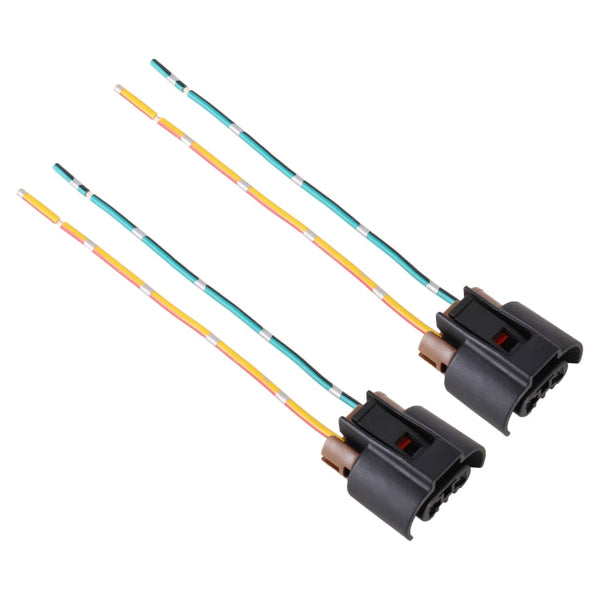 1 Pair 9005 Bulb Holder Base Female Socket with Cable for Toyota