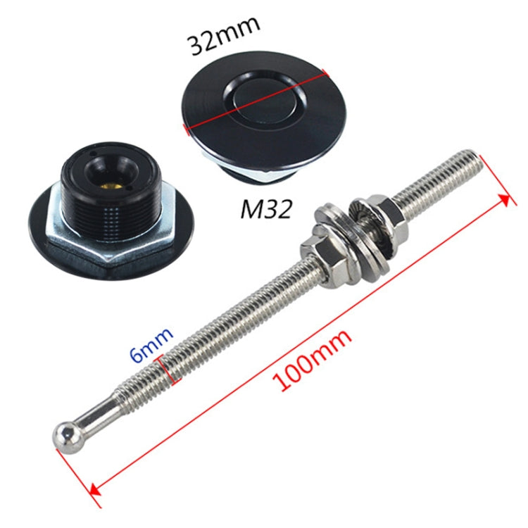 100mm Stainless Steel Quick-pins Push Button Billet Hood Pins Lock Clip Kit, 100mm (Red), 100mm (Blue), 100mm (Black), 100mm (Silver)