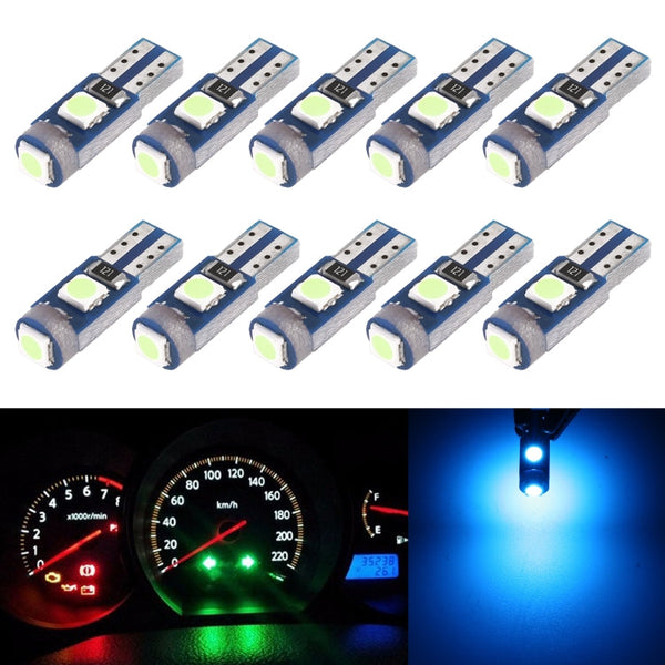 10 in 1 Car T5 0.2W DC12V Instrument Panel LED Decorative Light