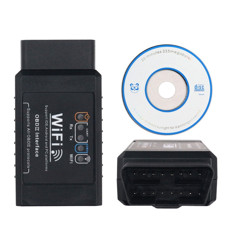 OBD II ELM327 WiFi V1.5 Car Fault Diagnostic Tool, WiFi V1.5, with Disc