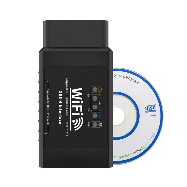 OBD II ELM327 WiFi V1.5 Car Fault Diagnostic Tool, WiFi V1.5, with Disc