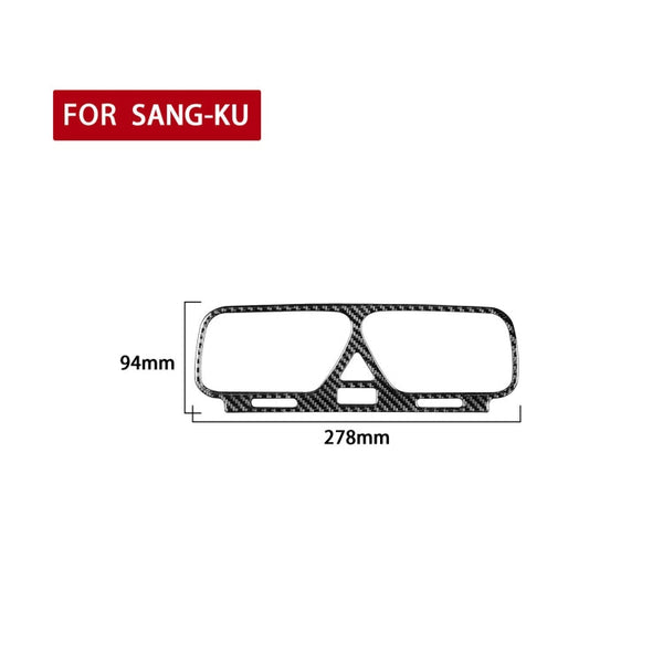 Carbon Fiber Car Central Control Air Outlet Frame Decorative Sticker for Volkswagen Scirocco 2009-2016,Left and Right Drive Universal