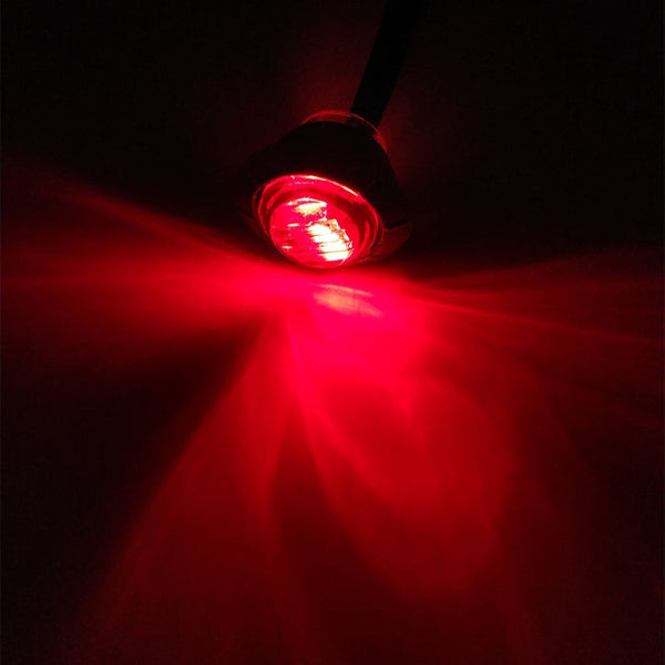 10 PCS MK-009 3/4 inch Car / Truck 3LEDs Side Marker Indicator Lights Bulb Lamp