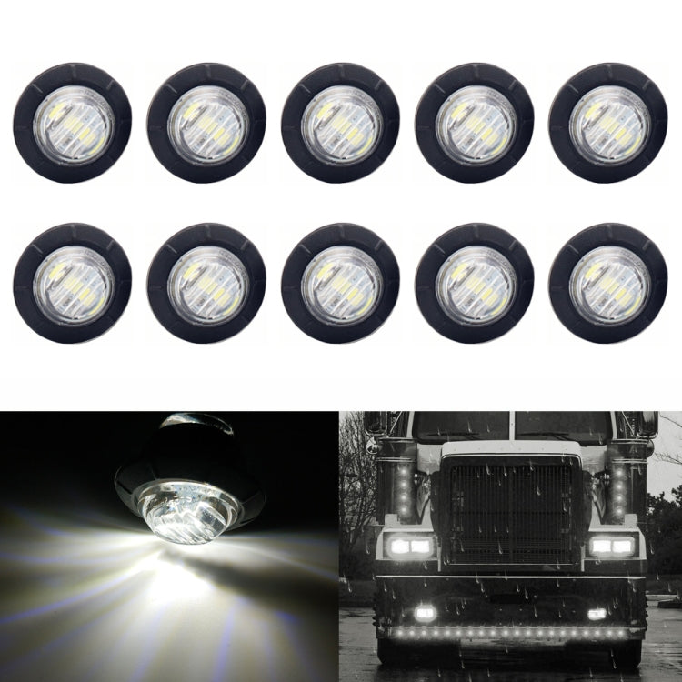 10 PCS MK-009 3/4 inch Car / Truck 3LEDs Side Marker Indicator Lights Bulb Lamp