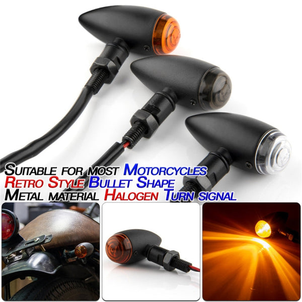 2 PCS KC805 Motorcycle Retro Metal Turn Signal Light
