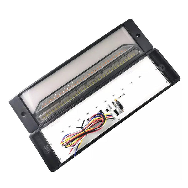 2 PCS Heavy-duty Truck Trailer 147LED Light Guide Three-color Brake Light