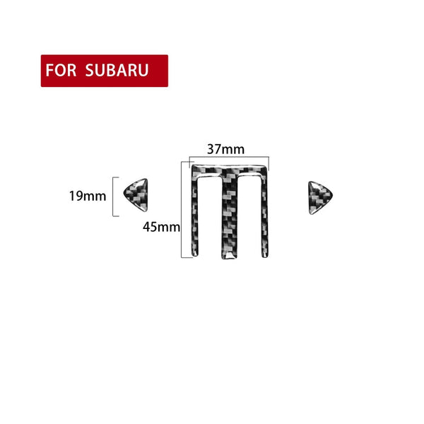 3 in 1 Car Carbon Fiber Central Air Outlet Decorative Sticker for Subaru BRZ / Toyota 86 2017-2019, Left and Right Drive Universal, Central Air Outlet