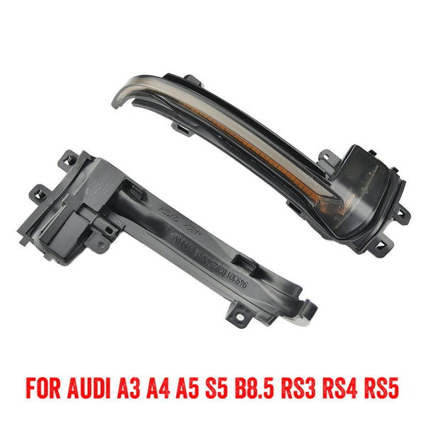1 Pair For Audi A4 B8.5 Car Dynamic LED Turn Signal Light Rearview Mirror Flasher Water Blinker