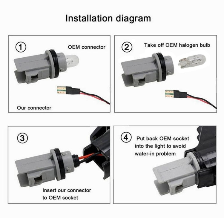 2pcs For Honda Civic 2001-2015 Car Dynamic LED Fender Side Light 34301-S5H-T02
