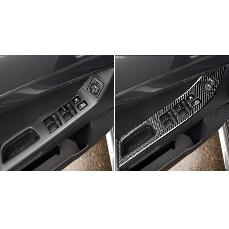 6 PCS Car Carbon Fiber Glass Lift Panel Decorative Sticker for Mitsubishi Lancer EVO 2008-2015, Right Drive