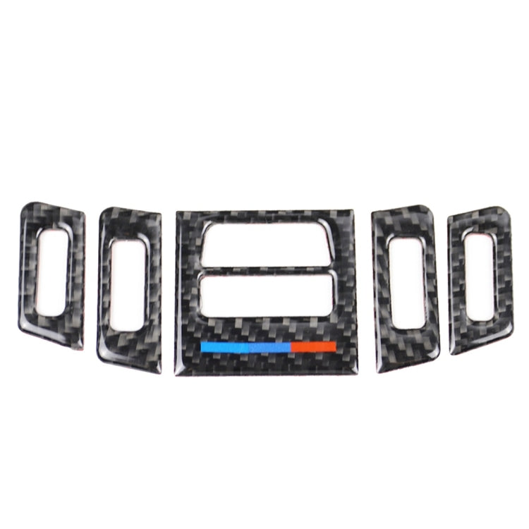 5 PCS Low Matching Three Color Carbon Fiber Car Air Outlet Decorative Sticker for BMW E90 / E92 / E93 2005-2012