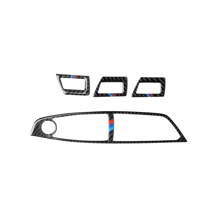 Three Color Carbon Fiber Car Left Driving Lifting Panel Decorative Sticker for BMW 5 Series F10 2011-2018