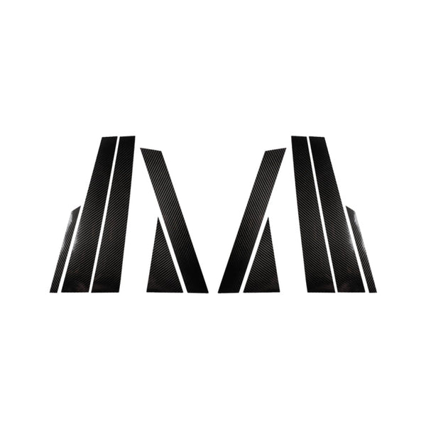 10 in 1 Car Carbon Fiber Center Pillar Decorative Sticker for Audi Q7 / SQ7 4M 2016-2019, Left and Right Drive Universal, For Audi Q7