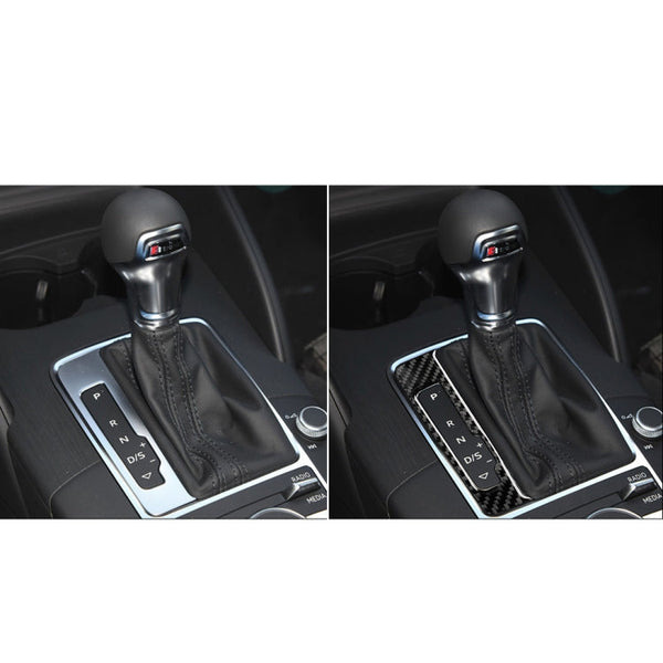 Car Carbon Fiber Gear Shift Frame Decorative Sticker for Audi A3 / 8V 2014-2019, Left Drive