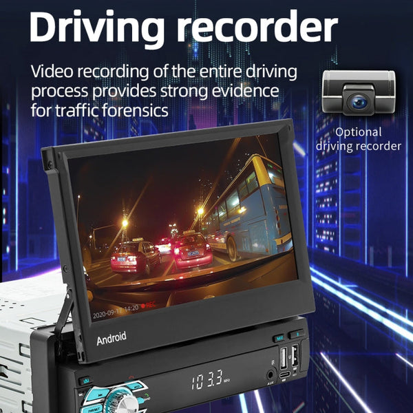 HD 7 inch Single Din Car Android Player GPS Navigation Bluetooth Touch Stereo Radio, Support Mirror Link & FM & WIFI