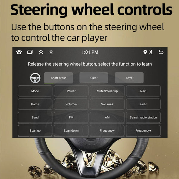 HD 7 inch Single Din Car Android Player GPS Navigation Bluetooth Touch Stereo Radio, Support Mirror Link & FM & WIFI