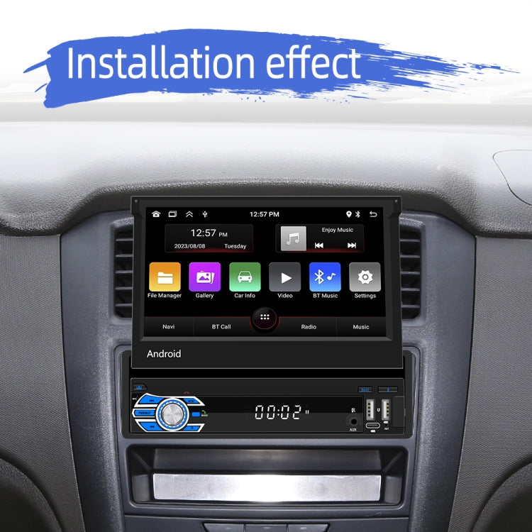 HD 7 inch Single Din Car Android Player GPS Navigation Bluetooth Touch Stereo Radio, Support Mirror Link & FM & WIFI