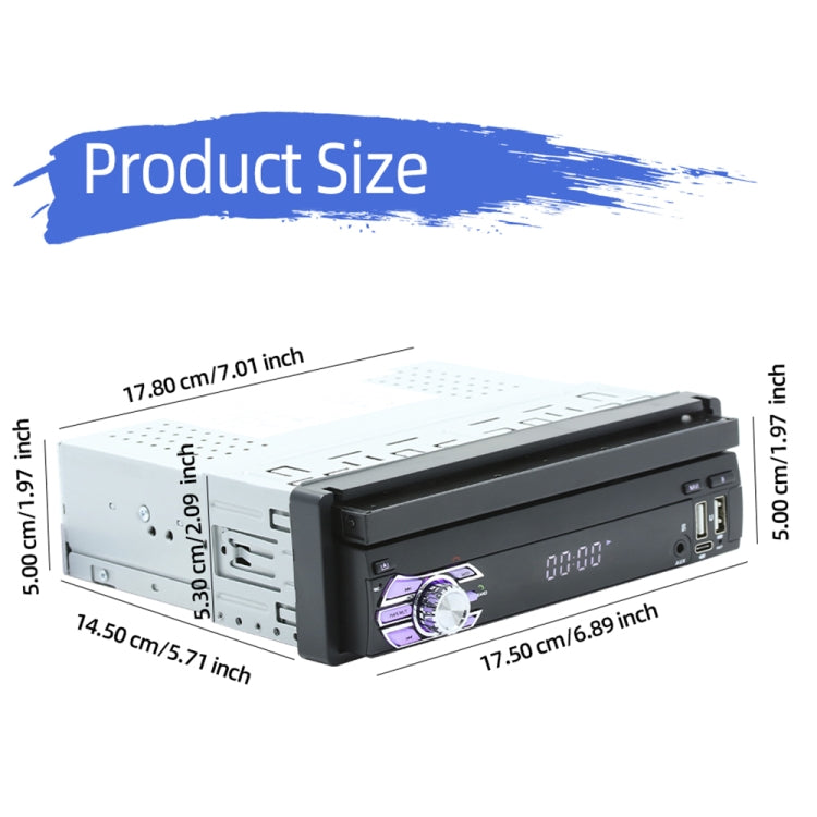 HD 7 inch Single Din Car Android Player GPS Navigation Bluetooth Touch Stereo Radio, Support Mirror Link & FM & WIFI