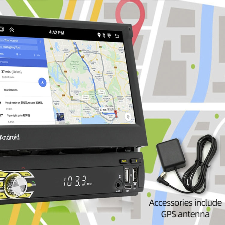 HD 7 inch Single Din Car Android Player GPS Navigation Bluetooth Touch Stereo Radio, Support Mirror Link & FM & WIFI