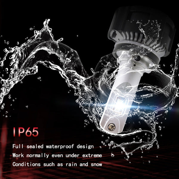 2 PCS P18 H7 DC11-30V 52W 6500K 6500LM Car LED Headlight Lamps