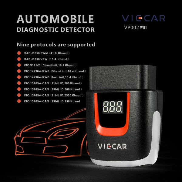 Viecar VP002 Car Mini OBD Fault Detector V1.5 WiFi Diagnostic Tool