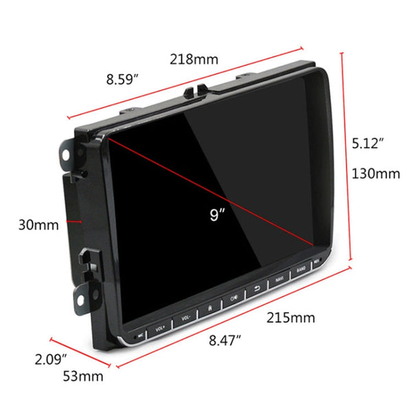 CKVW92 HD 9 inch 2 Din Android 6.0 Car MP5 Player GPS Navigation Multimedia Player Bluetooth Stereo Radio for Volkswagen, Support FM & Mirror Link, Europe Map Version