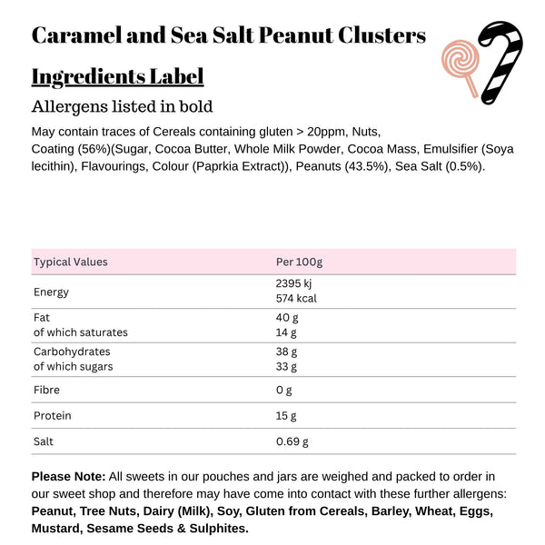 Caramel and Sea Salt Peanut Clusters