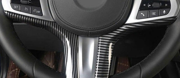 Carbon Fibre Steering Wheel Trim / BMW (G01, G02, G05, G16, G20, G21, G29)